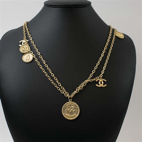 chanel coin necklace|chanel necklace outlet.